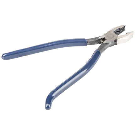 Klein Tools D201-7CSTLFT Ironworker Side Cutting Pliers to Twist and Cut Rebar Tie Wire, Left Handed and Spring Loaded, 9-Inch