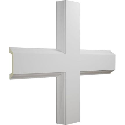 Ekena Millwork CC05ICI02X20X20TR 20"W x 2"P x 20"L Inner Cross Intersection for 5" Traditional Coffered Ceiling System