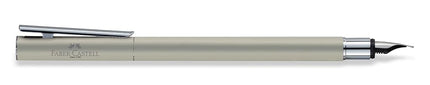 Faber-Castell Neo Slim Stainless Steel Medium Fountain Pen, matte silver (19-342100)