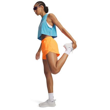 Under Armour Womens Ua Fly by 3 Shorts Gym Tangerine/Refl 8