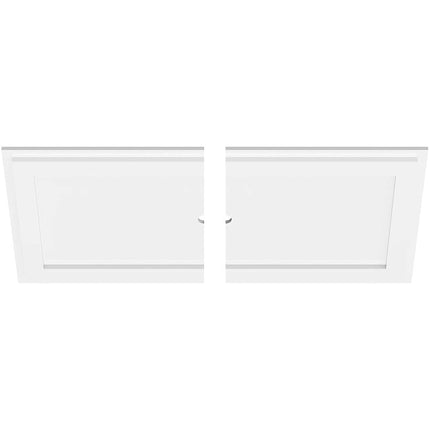 32"W x 16"H x 1"ID x 11"C x 1"P Rectangle Architectural Grade PVC Contemporary Ceiling Medallion, Two Piece