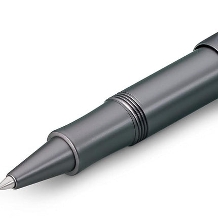 Kaweco AL SPORT Gel/Ballpoint Pen Anthracite I Pen Including 0.7 mm Rollerball Pen Refill in Classic Design with Ceramic Ball I Premium Aluminium Gel Roller 13 cm