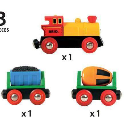 BRIO World Battery Operated Action Train – Motorised Wooden Railway Engine for Kids Age 3 Years and UP, Compatible with All BRIO Wooden Train Sets