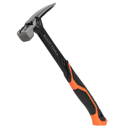 Klein Tools H80918S Smooth Face Framing Hammer with Straight Claw, 18-Ounce Forged Steel, Magnetic Nail Starter and Extra-Large Squared Strike Face