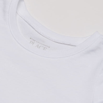 The Children's Place Girls' Basic Long Sleeve Layering Tee Shirt, White, 2 Years