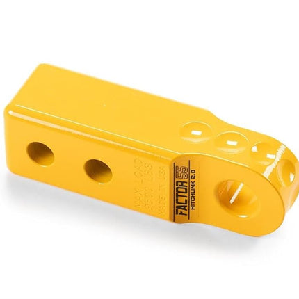 Factor 55 00020-03 Hitchlink 2.0 Clasificado para 9500 lb Falla máxima a 51,000 lb Convierta el receptor de enganche de su vehículo en un punto de recuperación. Ideal para aventuras 4x4 todoterreno – Amarillo