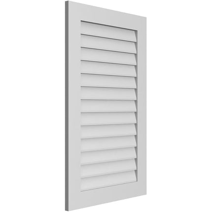 26"W x 42"H Rectangle Surface Mount PVC Gable Vent: Non-Functional, w/ 3-1/2"W x 1"P Standard Frame