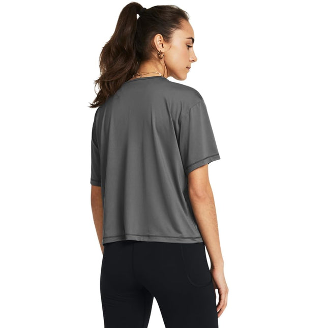 T-shirt à manches courtes Under Armour Motion pour femme, (025) Castlerock / Noir, L