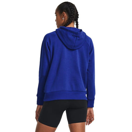 Under Armour Women's Rival Fleece Full Zip Hoodie Zip Sweatshirt, (400) Royal/White, M