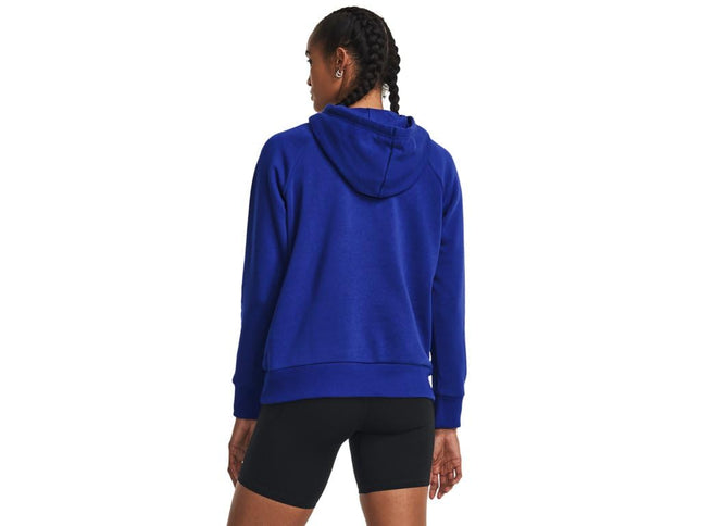 Sweat à capuche zippé en molleton Under Armour Rival pour femme, (400) Royal/Blanc, M