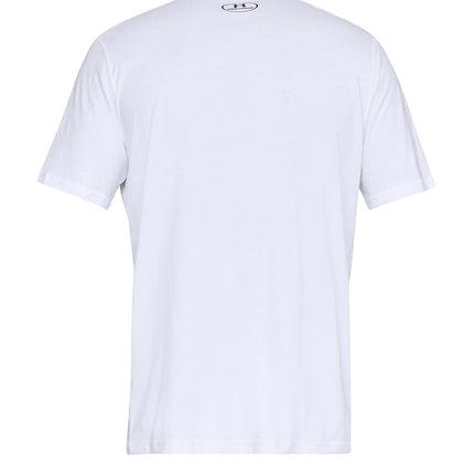 Under Armour mens Sportstyle Left Chest Short-Sleeve T-Shirt , White (100)/Black , X-Large Tall