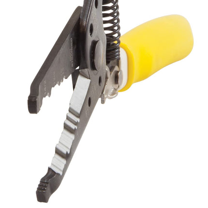 Klein Tools K1412 Wire Cutter/Wire Stripper, Dual NM Cable,Yellow/White, Strips 12 and 14 AWG Solid Wire