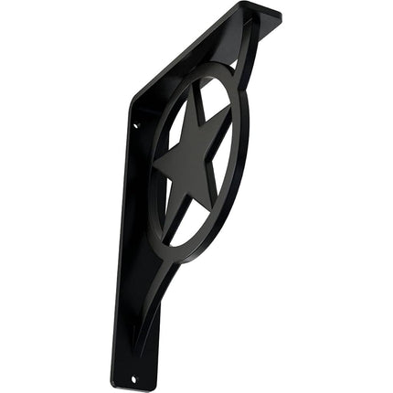 Ekena BKTM01X05X08SAU Austin Wrought Iron Bracket, Steel, 1 1/2" W x 5 1/2" D x 8" H (Single Center Brace)