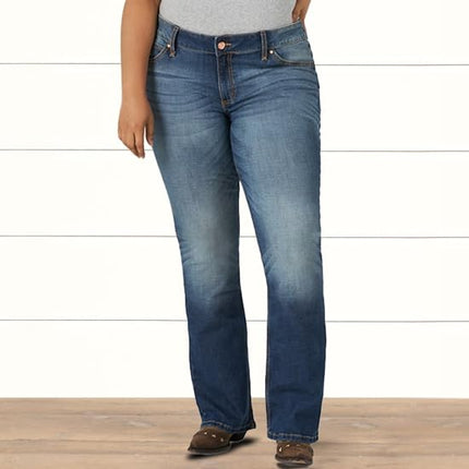 Wrangler Femme Retro Mae Jean Large Taille Mi-Haute, Bleu Foncé, darkblue, ^