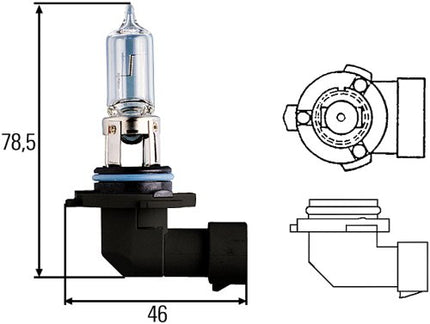 HELLA HLA-H83165271 HB3 9005 12V 100W Halogen Bulb Off Road Use