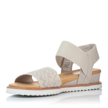 Skechers Women's BOBS Desert Kiss Ankle Strap Sandals, Off-White, 7 UK