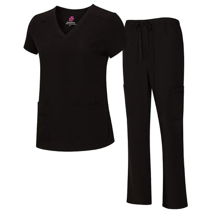 Women's Cool Stretch V-Neck Cargo Top and Pant Set