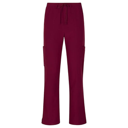 Natural Uniforms Women's Cool Stretch V-Neck Cargo Top and Pant Set 8400-9400 (Burgundy, X-Large)