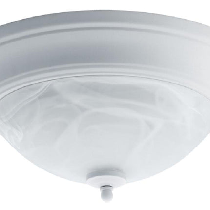GE 49795 Ceiling Light, Glass Dome with Metal Base, Fluorescent 55 Watt