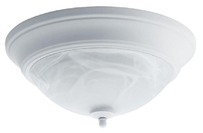 GE 49795 Ceiling Light, Glass Dome with Metal Base, Fluorescent 55 Watt
