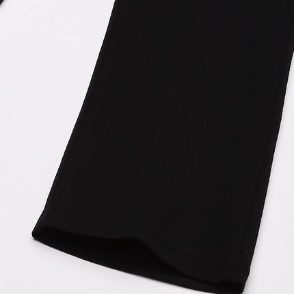 The Children's Place Girls' Uniform Active Foldover Waist Pants, Black Single, Large