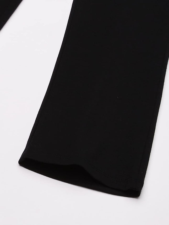 The Children's Place Pantalon d'uniforme de sport repliable à la taille pour fille, Noir uni, TP