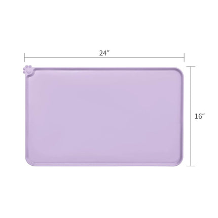 AUDWUD Silicone Waterproof Dog Cat Pet Feeding Mats,Anti-Slip Bowl Mats,Pet Mat 61x41 cm (Pack of 1)