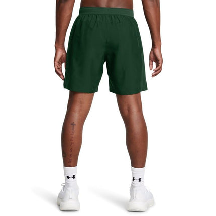 Under Armour Pantalones Cortos para Hombre Launch Run 7 Pulgadas sin Forro, (301) Verde Bosque/Verde Bosque/Blanco, Talla Grande