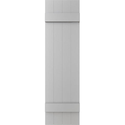 Ekena Millwork 14"W x 28"H Lifetime Vinyl, TailorMade Four Board Joined (2 Batten), Board-n-Batten Shutters, w/Shutter-Loks (Per Pair), Paintable