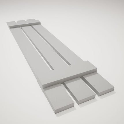Ekena Millwork Lifetime Vinyl LS3S12X03900PG Standard Three Board Spaced, Board-n-Batten Vinyl Shutters, w/Installation Shutter-Lok's & Matching Screws (Per Pair), 12"W x 39"H, Paintable