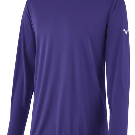 Mizuno Men's Nxt Long Sleeve Tee T-Shirt, Purple, Small