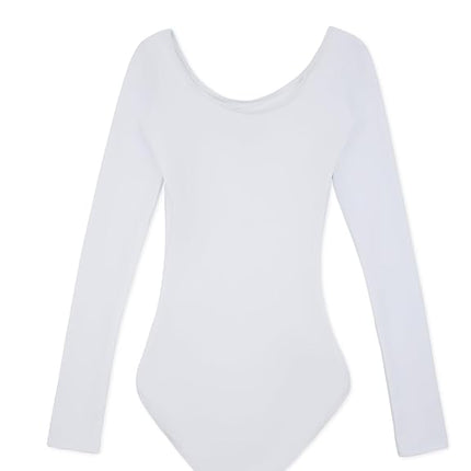 Capezio Long Sleeve Leotard - Girls, White, Large