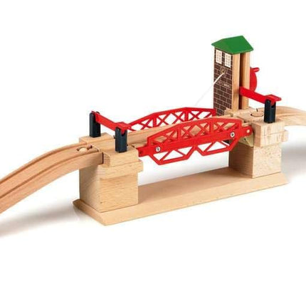 BRIO World 33757 - Lifting Bridge Wooden Train Accessory 3 Pieces Railway Expansion for Kids Ages 3+