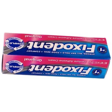 Fixodent Denture Adhesive Cream Original 1.40 Oz (Pack Of 3)