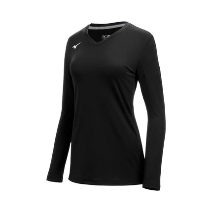 Maillot de volley-ball à manches longues Mizuno Youth Balboa 6, noir, moyen
