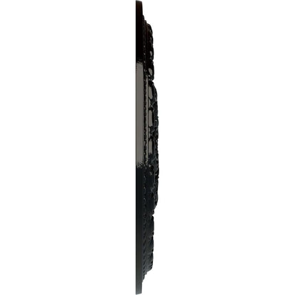 Ekena Millwork CM38OSBPS 38 3/8"OD x 2 7/8"P Oslo Ceiling Medallion Fits Canopies Up to 7 5/8", Black Pearl