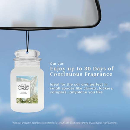 Yankee Candle Désodorisant Voiture en Carton, Coton Frais (Lot de 6)