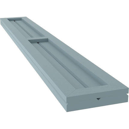 Ekena Millwork ARW101BF207X35SBH Americraft Exterior Real Wood Two Equal Panel Framed Board-n-Batten Shutters (Per Pair), 7"W x 35"H, Peaceful Blue