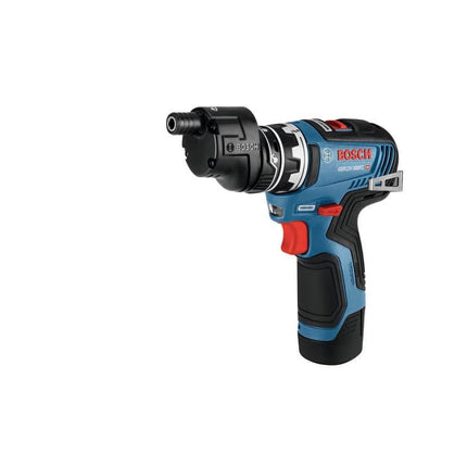 Bosch GSR12V-300FCB22 12V Max EC Brushless Flexiclick 5-in-1 Drill/Driver System with (2) 2.0 Ah Batteries