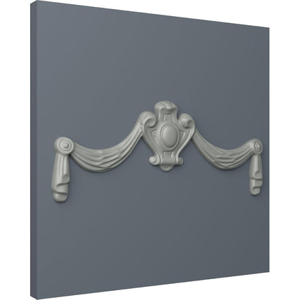 Ekena ONL13X05FE 12 W x 5 1/8" H x 5/8" P Federal Swag & Drop Onlay, Primed
