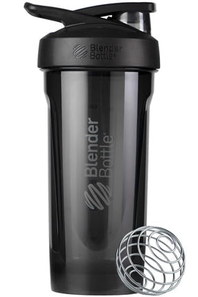 BlenderBottle Strada Shaker Cup Perfect for Protein Shakes and Pre Workout, 28-Ounce, Black