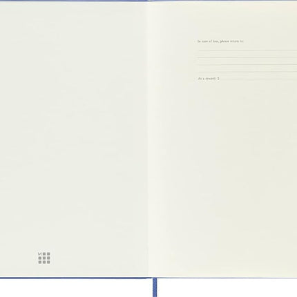 Moleskine Classic Notebook, Notebook With Ruled Pages, Hard Cover and Elastic Closure, Hydrangea Blue, XL, 19 x 25 cm, 192 Pages