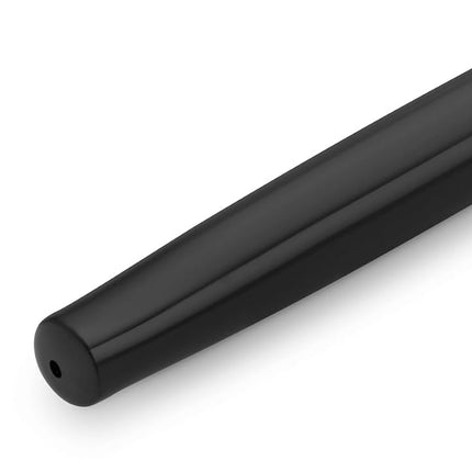 Kaweco STUDENT Black Fountain Pen I Premium Acrylic Fountain Pen for Ink Cartridges I Nostalgic Fountain Pen in Black with Silver Details I Student Pen 16 cm I Nib: M (Medium)
