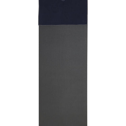 Manduka Yogitoes Yoga Towel for Mat, Non-Slip and Quick Dry for Hot Yoga with Rubber Bottom Grip Dots,Thin and Lightweight, 16" x 24", Midnight