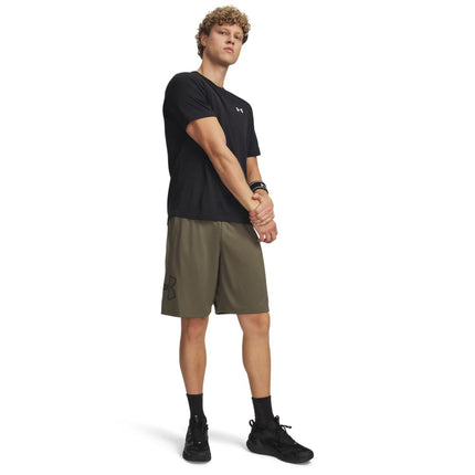 Under Armour UA TECH Graphic Short - Shorts - Bottoms - Marine OD Green/Black - Size: MD