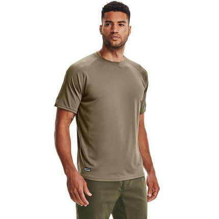 Under Armour Men's Tech Breathable Polo Shirt Comfortable Short Sleeve Loose Fit Sports Shirt, Federal Tan, XS