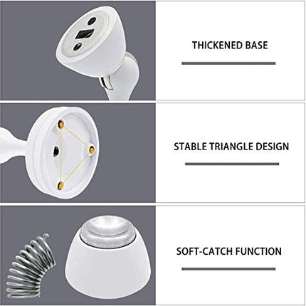 Magnetic Door Stoppers, 4 Pack Magnetic Door Stops White Stainless Steel Doorstop Soft Magnet Door Catch Holder for Wall