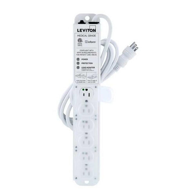 Leviton 53C6M-1S7 15 Amp Medical Grade Power Strip