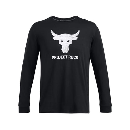 Under Armour Men's Project Rock Brahma Bull Long Sleeve, (003) Black / White / White, Medium