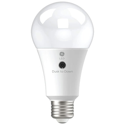 GE Lighting LED+ Dusk to Dawn Outdoor Light Bulb, Sunlight Sensor, Daylight, Automatic On/Off Light Sensing Bulb, A21 Light Bulb (1 Pack)
